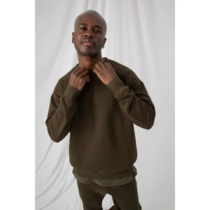 Erkek Vibe Oversize Haki Sweatshirt