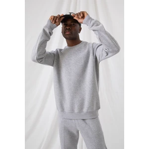 Erkek Vibe Oversize Gri Sweatshirt