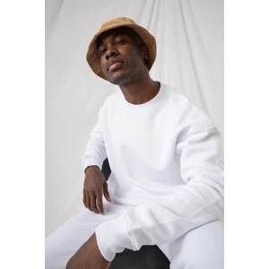 Erkek Vibe Oversize Beyaz Sweatshirt