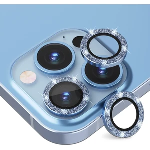 Apple iPhone 12 Pro Max Diamond Kamera Koruyucu Mavi