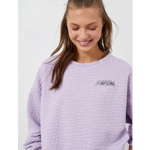 Uzun Kollu Pijama Üstü Baskılı Dokulu