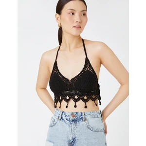 Kroşe Büstiyer Boyundan Bağlamalı