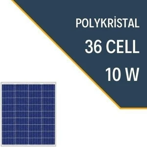 10W Watt Polykristal Güneş Paneli