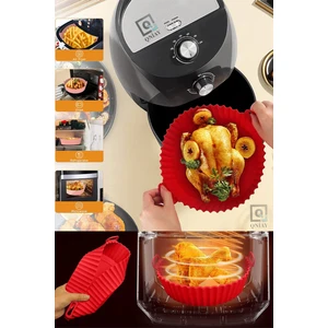 Airfryer Kalıbı Yağsız Kızartma Sıcak Hava Fritöz Silikon Sepet Mat Yapışmaz Pişirme Fırın Matı