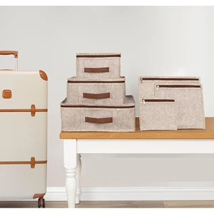 Hastane Çıkışı 6 Parça Bavul Valiz Düzenleyici Organizer Keçe Kahve