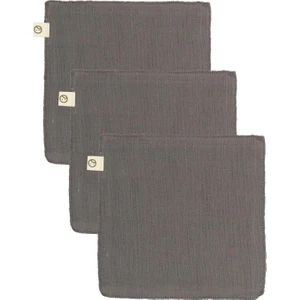 Little Gusto 3'lü Müslin Ağız Bezi Yenidoğan Gri Organik Pamuk