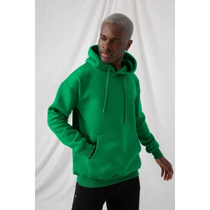 Erkek Stay Oversize Zümrüt Yeşili Hoodie Sweatshirt