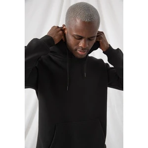 Erkek Stay Oversize Siyah Hoodie Sweatshirt