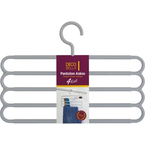 4 Bölmeli Dekoratif Pantolon Askısı