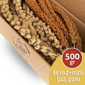 Dal Darı Net Beyaz ve Kızıl Daldarı Mix Muhabbet Kuşu ve Papağan Yemi 500 gr