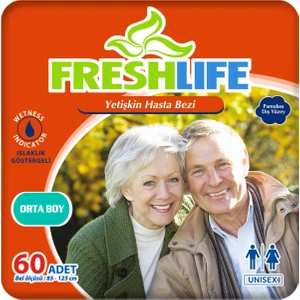 2'li Freshlife Medium Yetişkin Hasta Bezi 30X2 (60 Adet)
