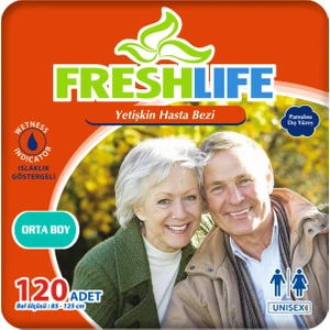 4'lü Freshlife Medium Yetişkin Hasta Bezi 30X4 (120 Adet)