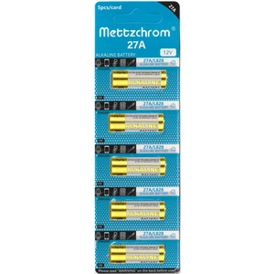 A27 / 27A / V27A / 8LR732 12 Volt Alkalin Pil  Oto Ve Kapı Kumanda Pili 5'li