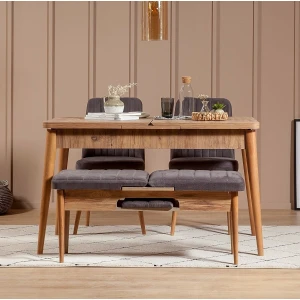 Palermo Banklı Yemek Masası Takımı Atlantik Soho Antrasit