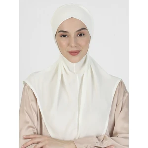 Krep Kemerli Türban - Krem - Ecardin