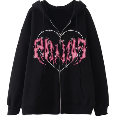 Touz Moda Touz Harajuku Pink Heart With Black Spikes Hırka Fiyatı