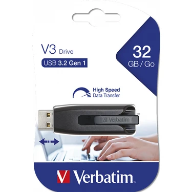 Verbatim 32GB V3 3.0 Store 'N' Go USB Flash Bellek (49173) -