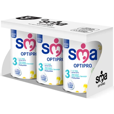 SMA Optipro Probiyotikli 3 1-3 Yaş Bebek Sütü 800 gr x 3