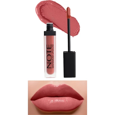 Note Cosmetics NOTE Mattemoist Lipgloss 403 Sugar Kiss - Nude Yarı Mat Saten Bitişli Likit Ruj