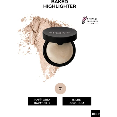 Baked Highlighter Işıltılı Fırınlanmış Toz Aydınlatıcı - 01