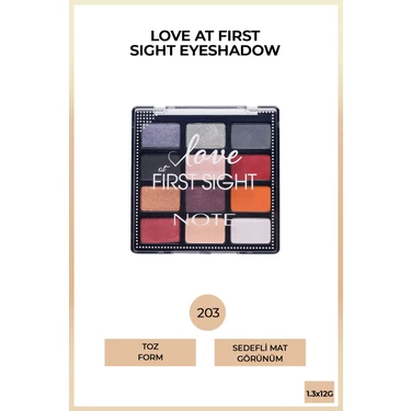 Love At First Sight Eyeshadow Mat Ve Işıltılı Toz Göz Far Paleti - 203 Freedom To