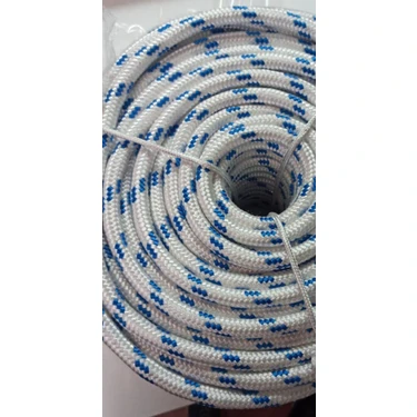 Iskota Halat-Parlak Örgülü Polyester Halat-Tekne Halatı-Batan Halat 50 Metre-6