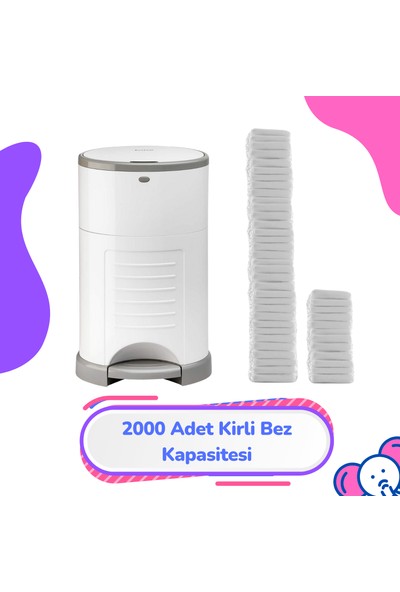 Korbell 16L Uyumlu Yerli Çöp Poşeti 2000 Bez Kapasiteli 4'lü
