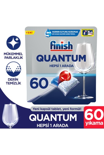 Finish Quantum 60 Kapsül Bulaşık Makinesi Deterjanı Tableti