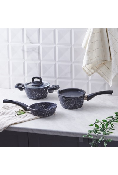 Karaca Bio Granit Blue Stone Mini 5 Parça Tencere Seti