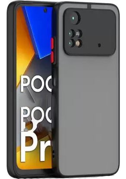 Xiaomi Poco X4 Pro 5g London Serisi Darbeye Dayanıklı Kılıf - Buzlu Siyah