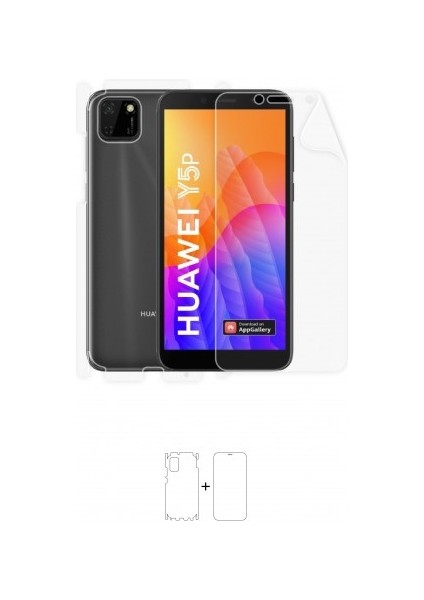 Huawei Y5P Full Body Ekran Koruyucu Ön Arka Yan Darbe Emici Poliüretan Film