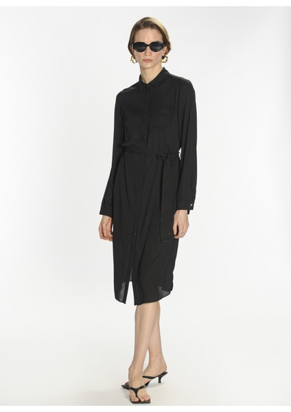 Siyah Kadın Elbise PFKSS22EL0067 modelleri