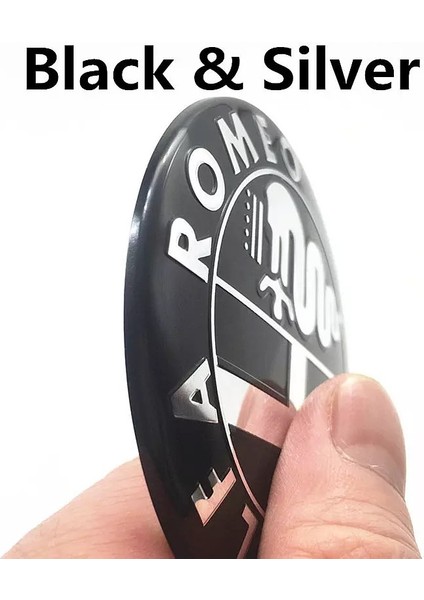 Ik Tuning Romeo Ön Arka Logo Stıcker 74 mm 1 Adet (Siyah-Gümüş) fiyatları