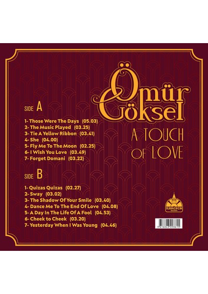 Ömür Göksel - A Touch Of Love (Plak)