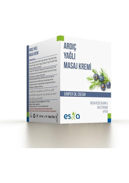 Organik Yağ Ardıç Yağlı Masaj Kremi 210 ml