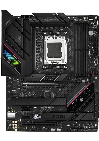 Rog Strıx B650E-F Gamıng Wıfı Amd B650 Am5 Ddr5 6400 Dp Hdmı 3X M2 Usb3.2 Ax Wifi + Bt Aura Rgb 2.5Gbit Lan Atx (Rog Strıx B650E-F Gamıng Wıfı) Anakart