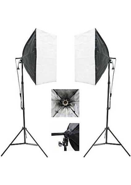 Ikili Softbox Sabit Işık Seti 50X70 cm - Lambasız fırsatları