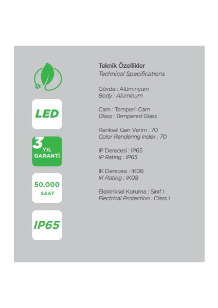 LED Projektör Platin Serisi 100W (6500K)