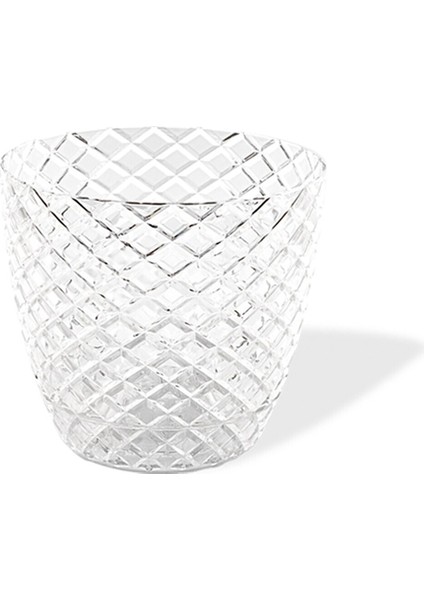 3 Litre Kesme Orkide Saksısı Kristal Şeffaf Plastik Saksı No3 Ø18X16CM