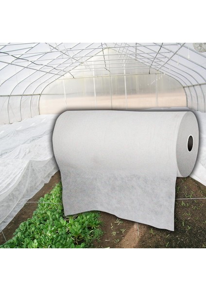 6,4x5 Metre 19GR Agril Isı Don Örtüsü, Zirai Don Kırağı Örtü Karpuz Çilek Örtüsü, Sera Toprak Örtüsü Elyaf Örtüsü