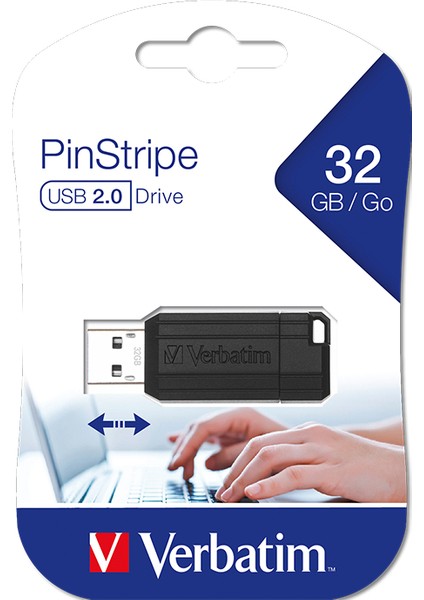 32GB USB 2.0 PinStripe Bellek