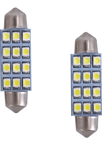 41MM Beyaz 12 Smd Sofit Oto LED Ampulü