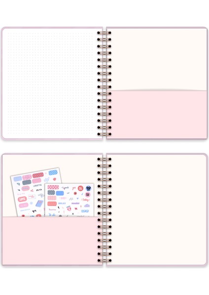 Süresiz Planlayıcı Kare Ajanda Pembe modelleri