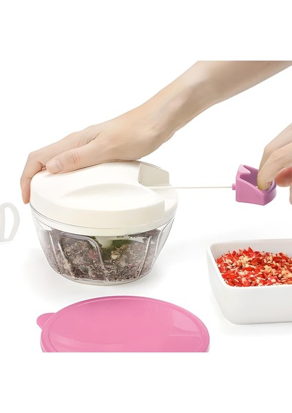 3 Bıçaklı Ipli El Rondosu Soğan Doğrayıcı Pk-03