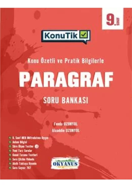 Okyanus Yayınları 9. Sınıf Konutik Paragraf Soru Bankası