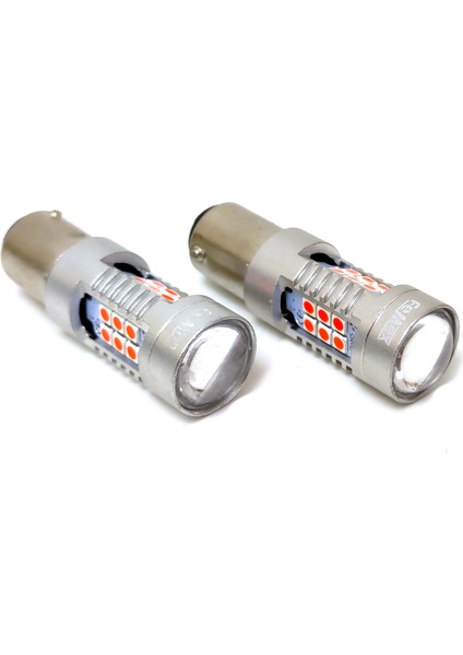 Platinum P21W-1156 Tek Duy Led Ampul Kırmızı Mercekli-3030 Chip 21Smd Ultra Parlak