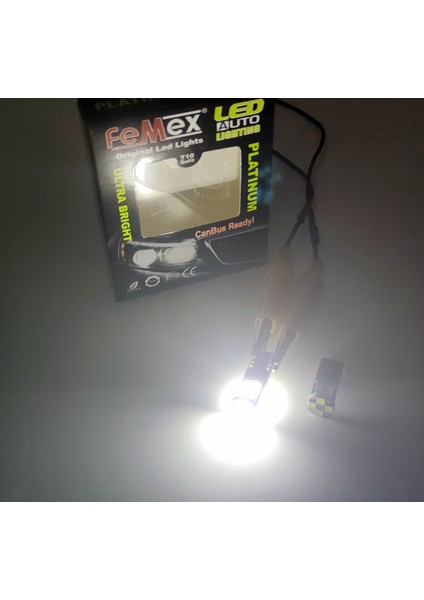 T10 3030 Chip 12Smd 450 Lumen Beyaz Led Ampul Aktif Canbus- 3030 Chipset