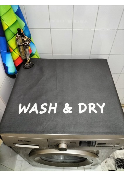 FİRUZ Çamaşır Makinası Örtüsü Wash&dry Gri