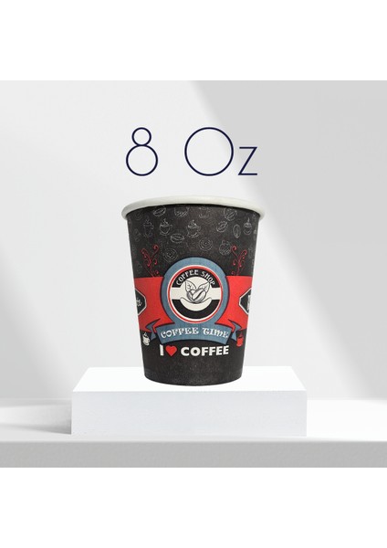 Beyoğulları 8 Oz I Love Coffee Karton Bardak 1000 Adet