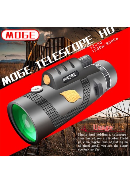 Moge 12X50 Profesyonel Hd Monoküler Gece Görüşü Teleskop (Yurt Dışından) indirimleri